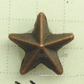 different brass star type vintage style denim rivets buttons